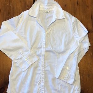 J Jill white button down dress shirt